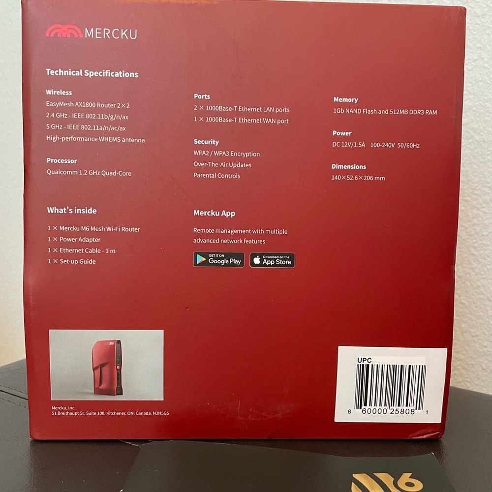 Mercku Wi-Fi 6 Mesh Router. - Picture 6 of 6